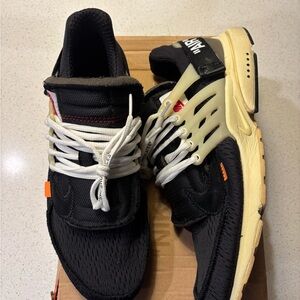 Off-White Black and Cream Men's Sneakers